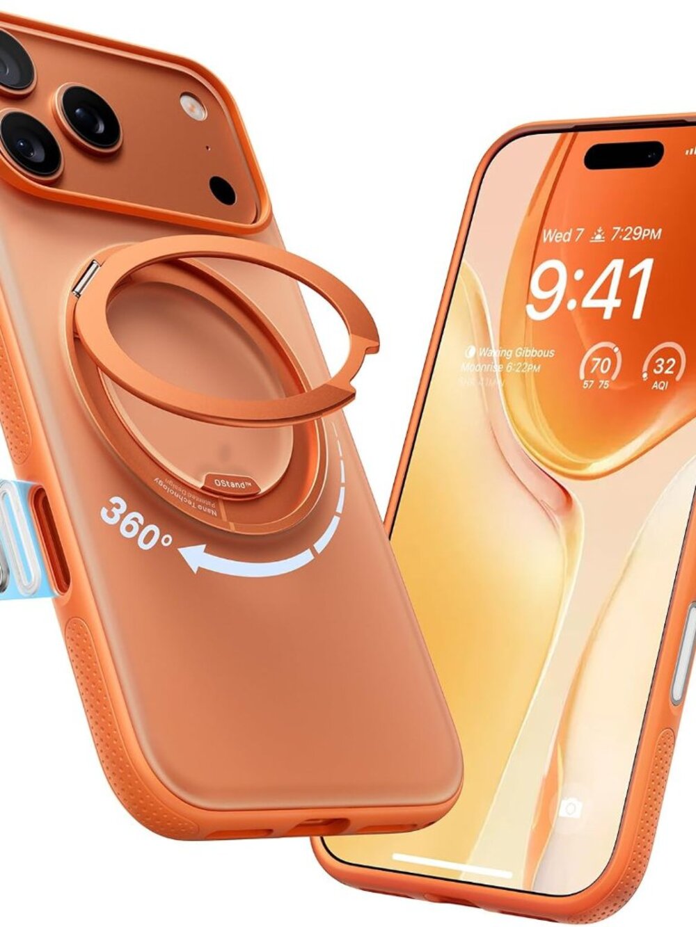 TORRAS Premium Ostand O3 Case for iPhone 17 Pro Max — Cosmic Orange, Brand-New